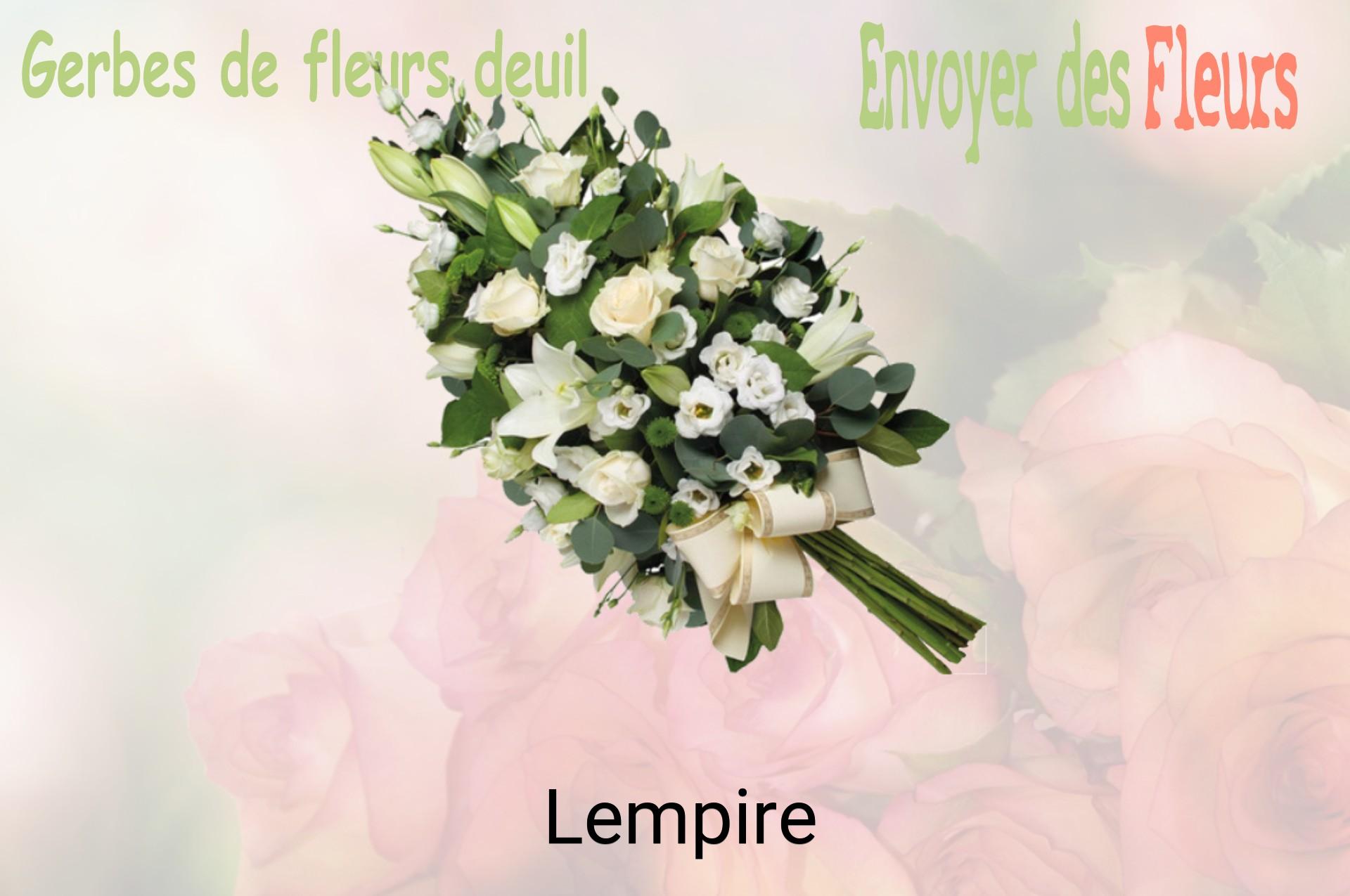 Gerbe de fleurs de deuil livrée à Lempire